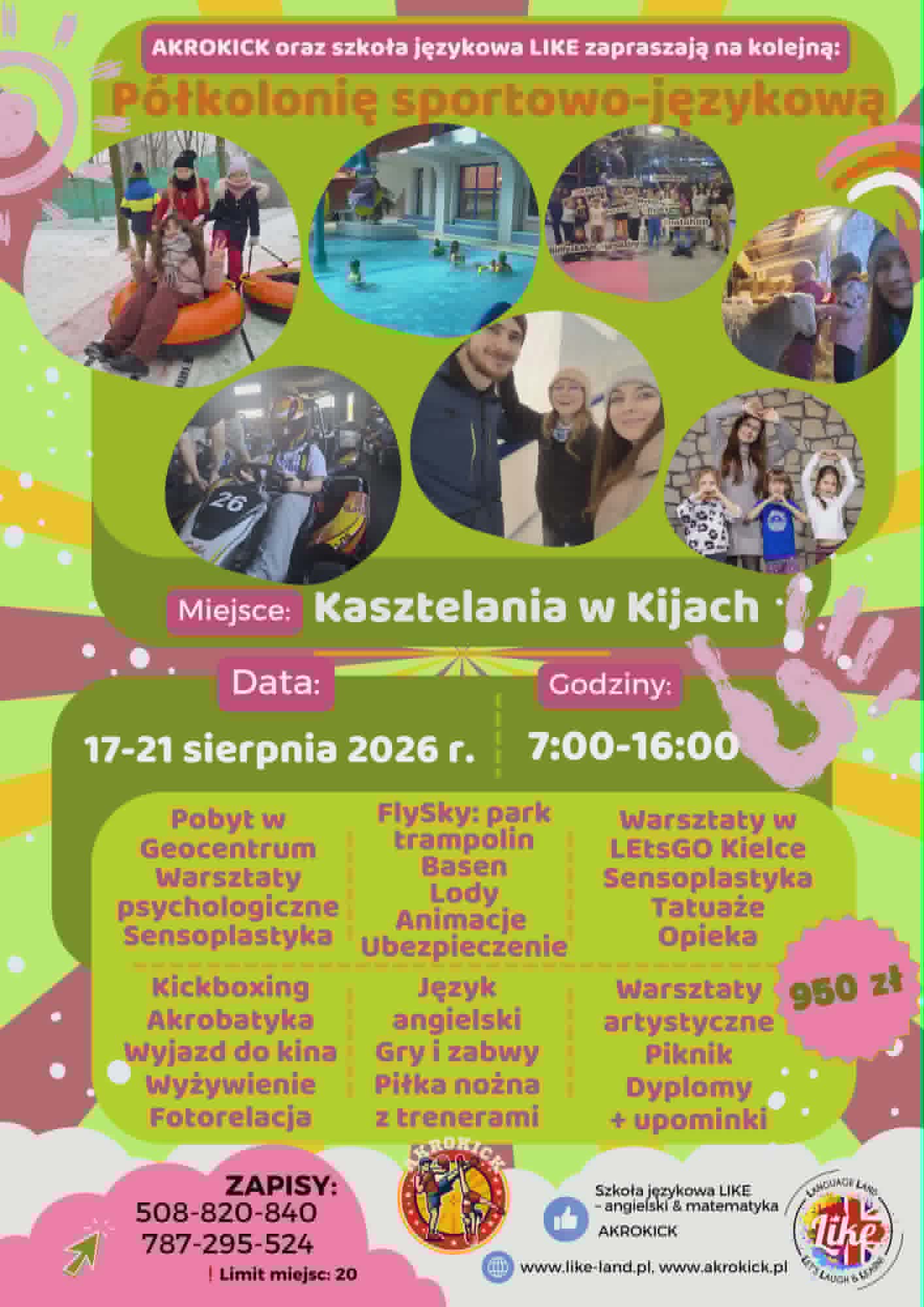 Półkolonia sportowo-językowa 17–21 sierpnia 2026